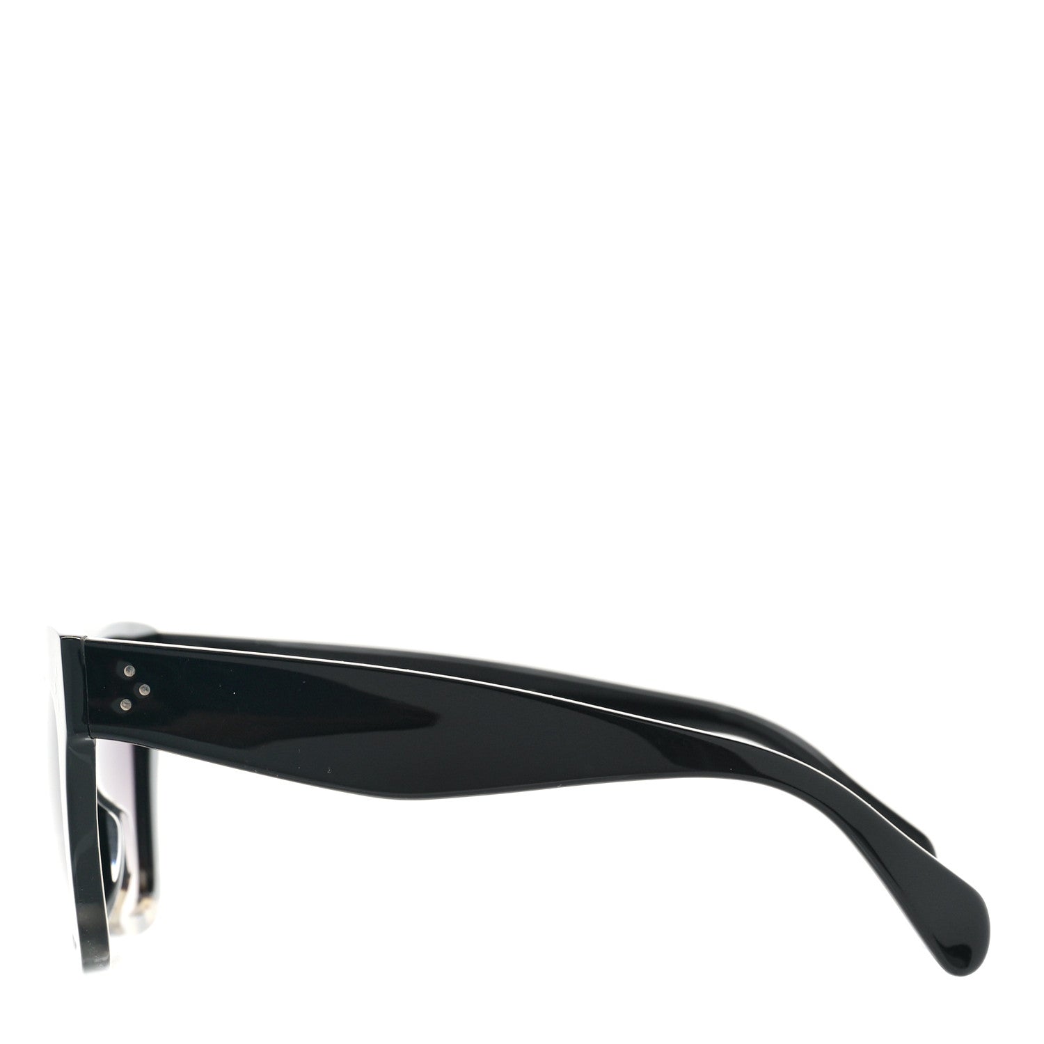 Celine Acetate Polarized Cat Eye Sunglasses CL4004IN Havana Black 2 of 7