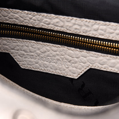 Burberry Heritage Grain Check Embossed Medium Lindburn Hobo Pale Grey 6 of 12