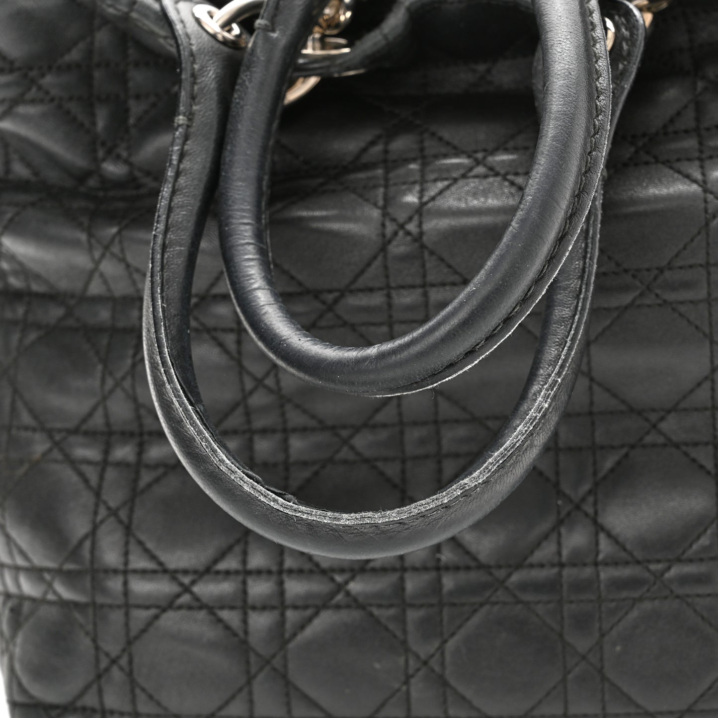 Lambskin Cannage Medium Soft Lady Dior Black