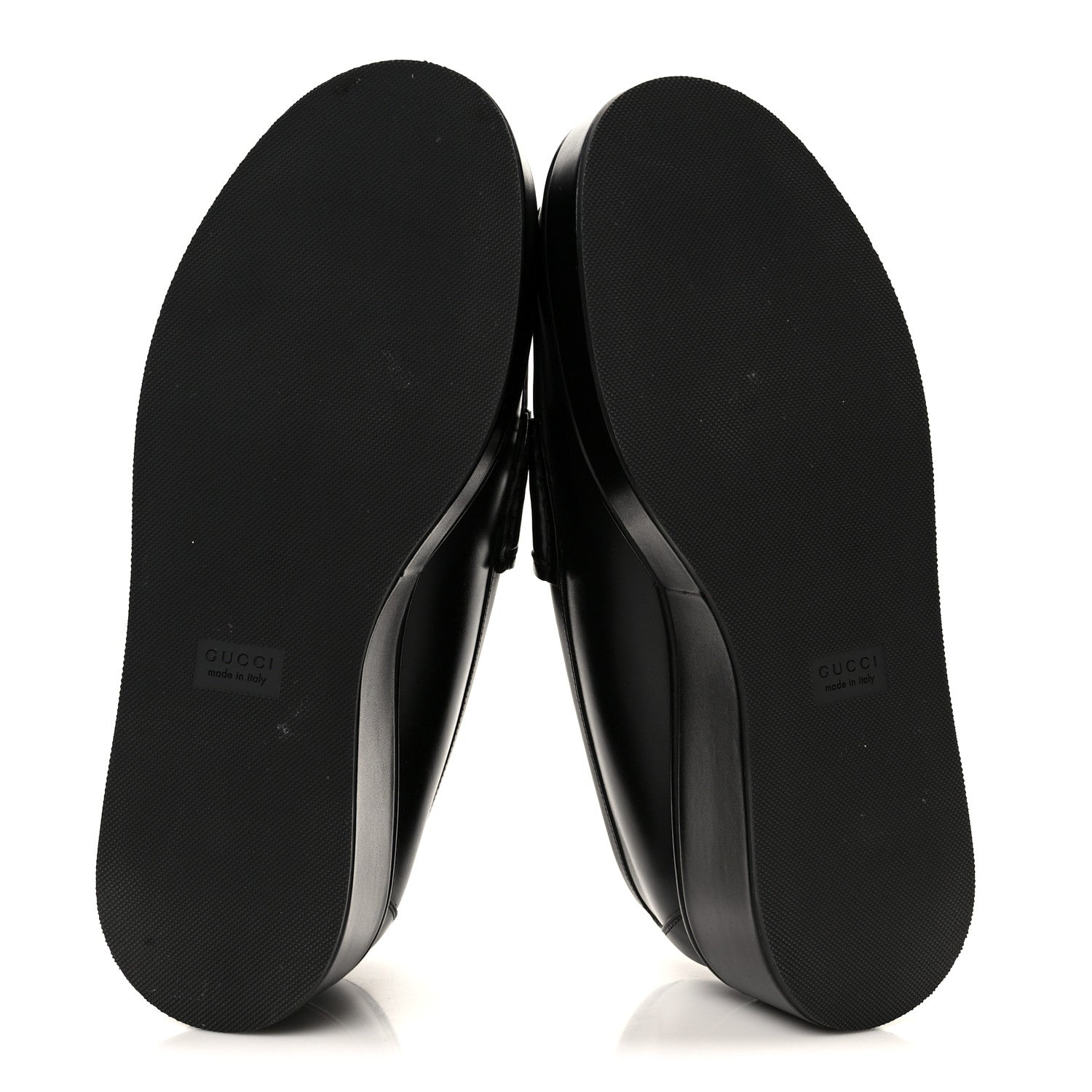 Gucci Kama Calfskin Horsebit Womens Wedge Platform Loafers 38.5 Black 6 of 9