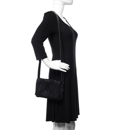 Bottega Veneta Lambskin Maxi Intrecciato Cassette Crossbody Bag Black 2 of 9