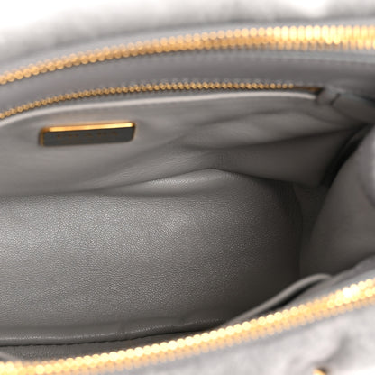 Prada Shearling Mini Galleria Double Zip Tote Fiordaliso 5 of 12