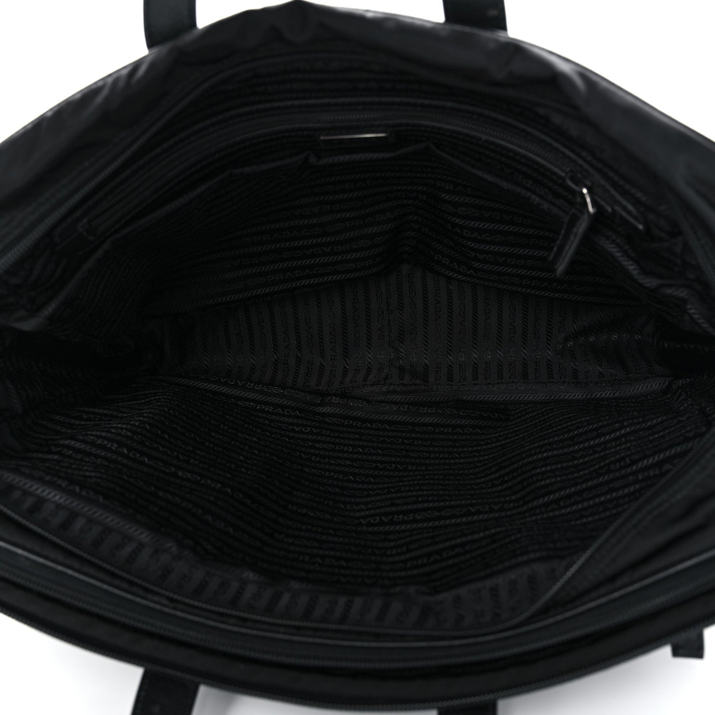 Tessuto Nylon Saffiano Briefcase Black