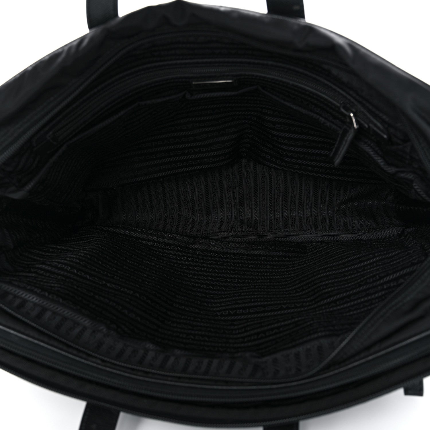 Prada Tessuto Nylon Saffiano Briefcase Black 5 of 14