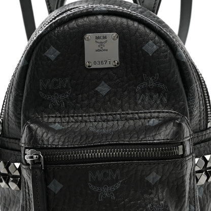 MCM Visetos Side Stud X-Mini Stark Bebe Boo Backpack Black 6 of 8