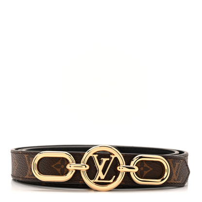 Louis Vuitton Monogram 20MM LV Circle Prime Reversible Belt 80 32 Black 1 of 4