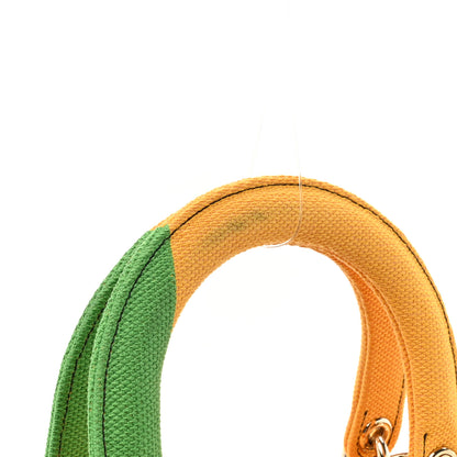 Christian Dior Canvas Embroidered Flower Pop Medium Lady D-Lite Bright Yellow Green 11 of 11