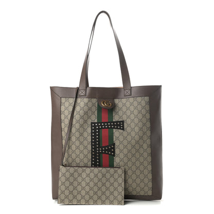 Gucci GG Supreme Monogram Web Large DIY Ophidia Vertical Shopping Tote Brown 1 of 14
