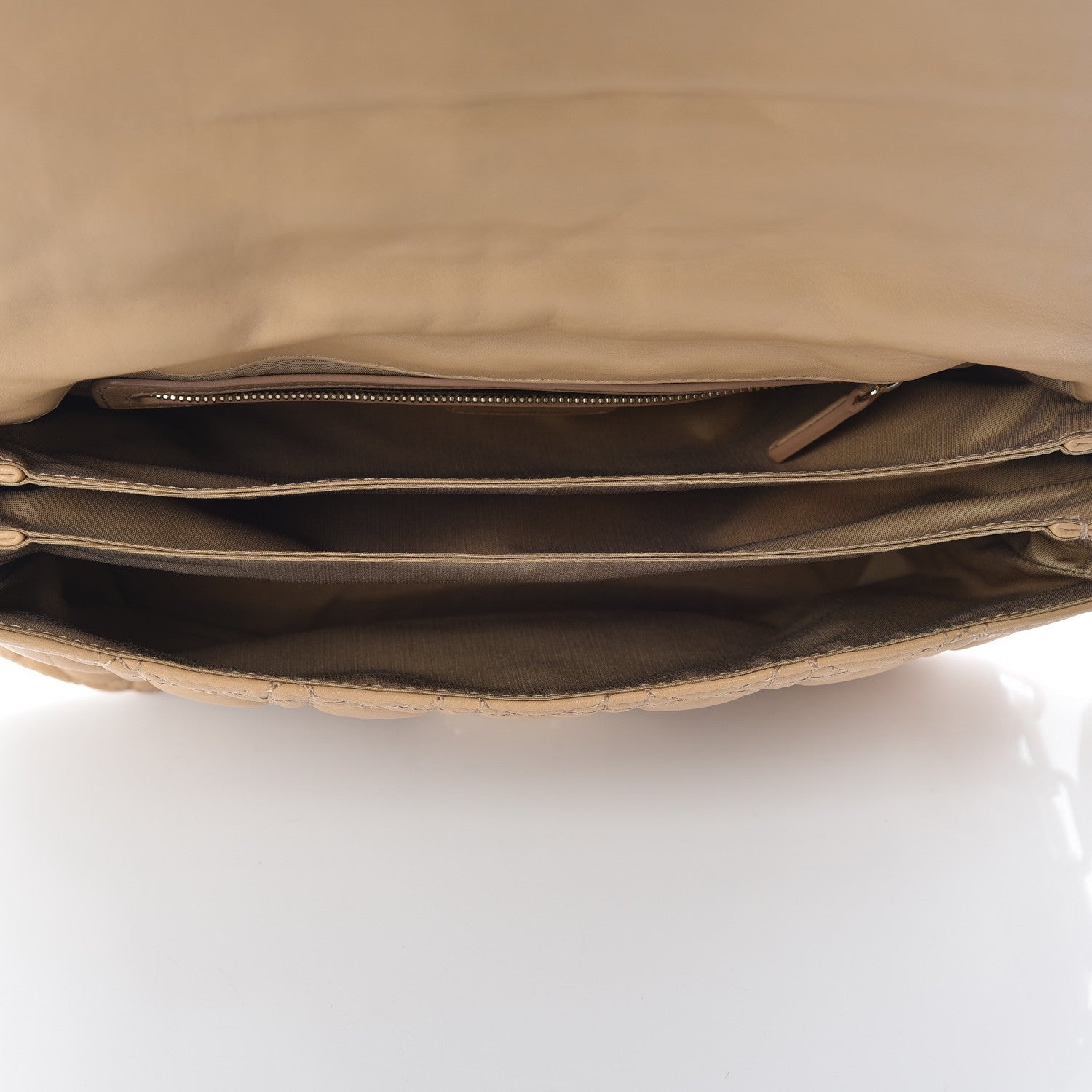 Christian Dior Lambskin Cannage Large New Lock Flap Bag Beige 7 of 9
