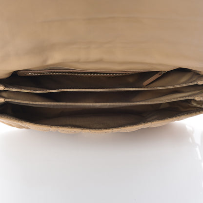 Christian Dior Lambskin Cannage Large New Lock Flap Bag Beige 7 of 9