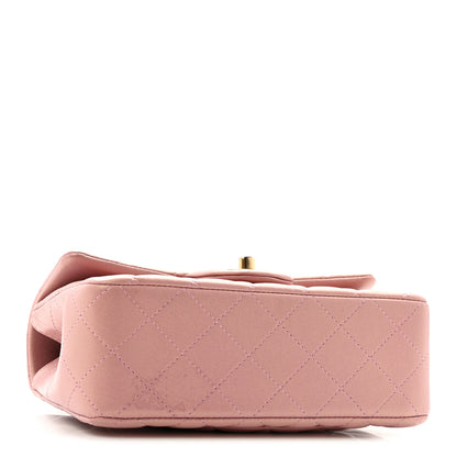 Chanel Iridescent Lambskin Quilted Mini Top Handle Rectangular Flap Pink 4 of 13