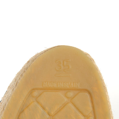 Chanel Fabric Striped Patent CC Espadrilles 35 Multicolor Black 7 of 8