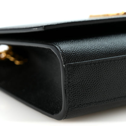 Saint Laurent Grain De Poudre Small Monogram Kate Satchel Black 8 of 9