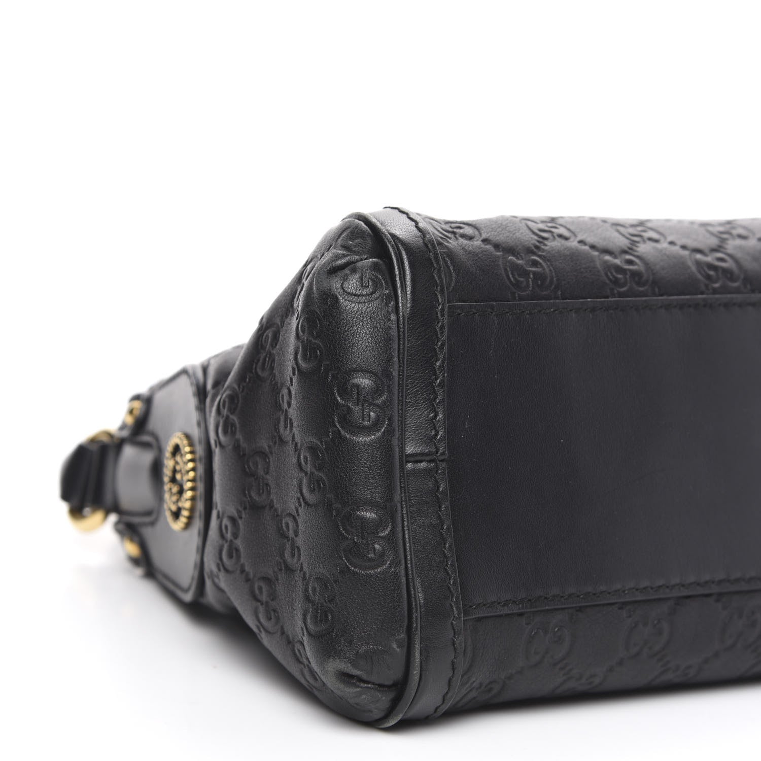 Gucci Guccissima Small Scarlett Studded Interlocking G Hobo Black 6 of 9