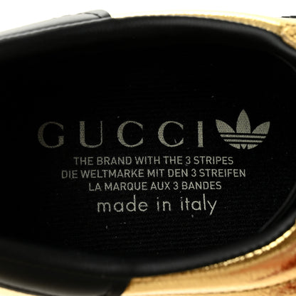 Gucci X ADIDAS Ginza Calfskin Demetra Gazelle Wedge Sneakers 39.5 King Gold Black 9 of 10