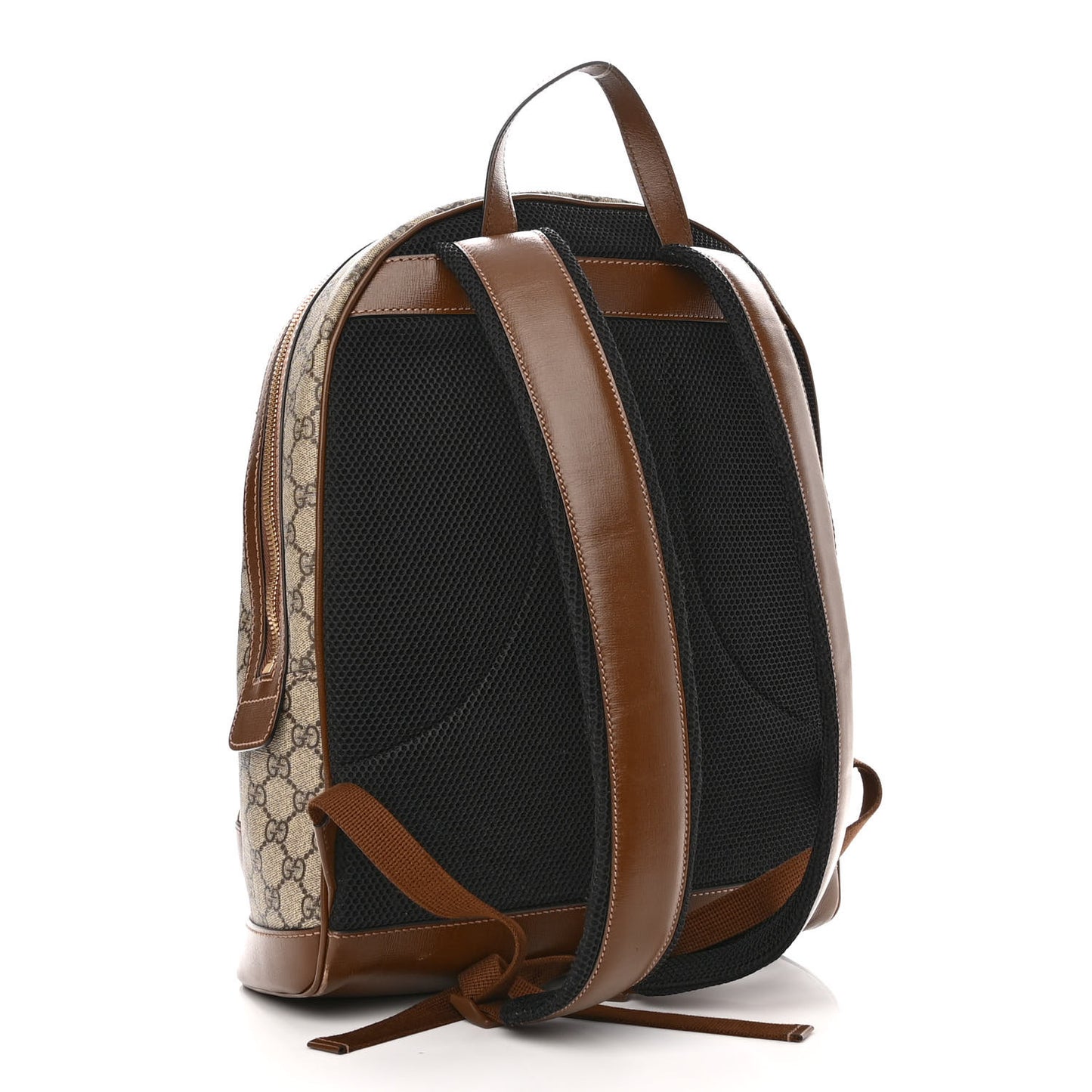 GG Supreme Monogram Textured Calfskin Retro Interlocking G Backpack Brown Beige