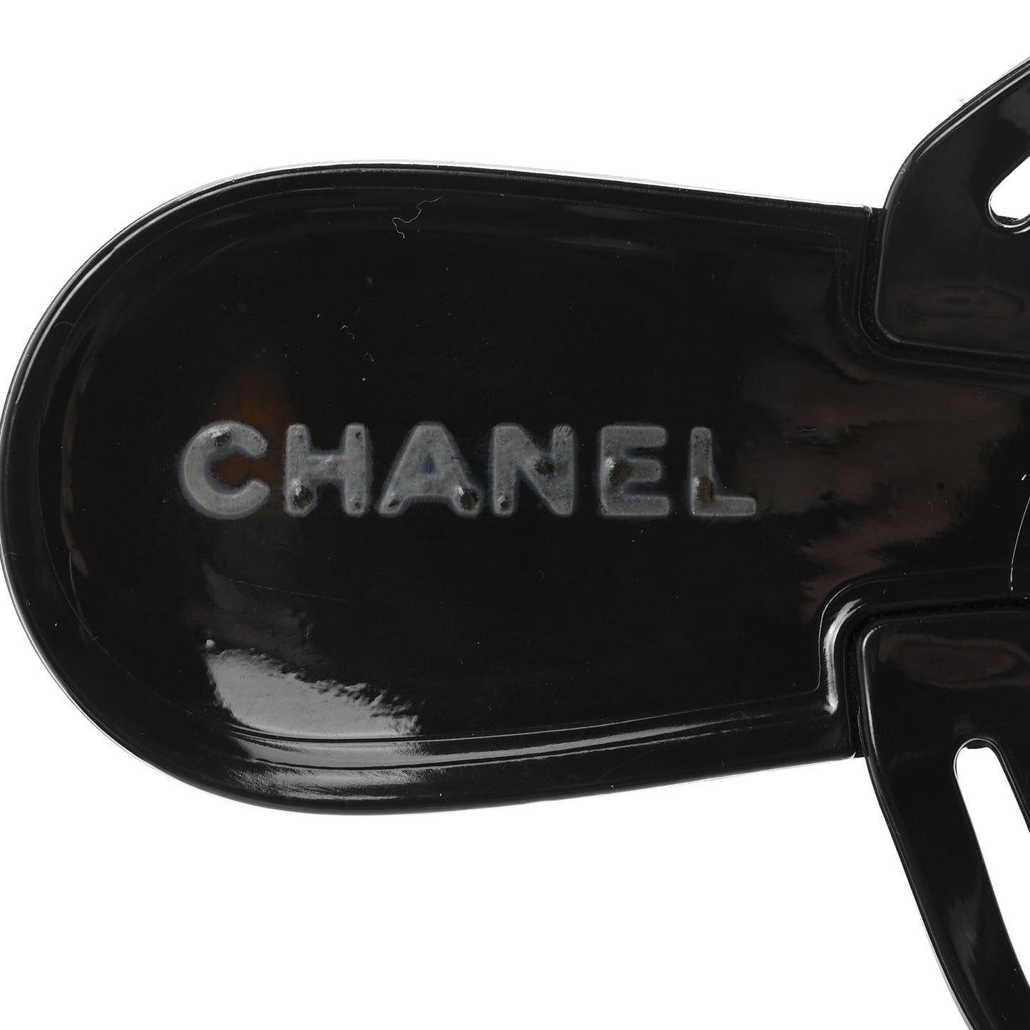 Jelly Camellia Thong Sandals 38 Black Ivory