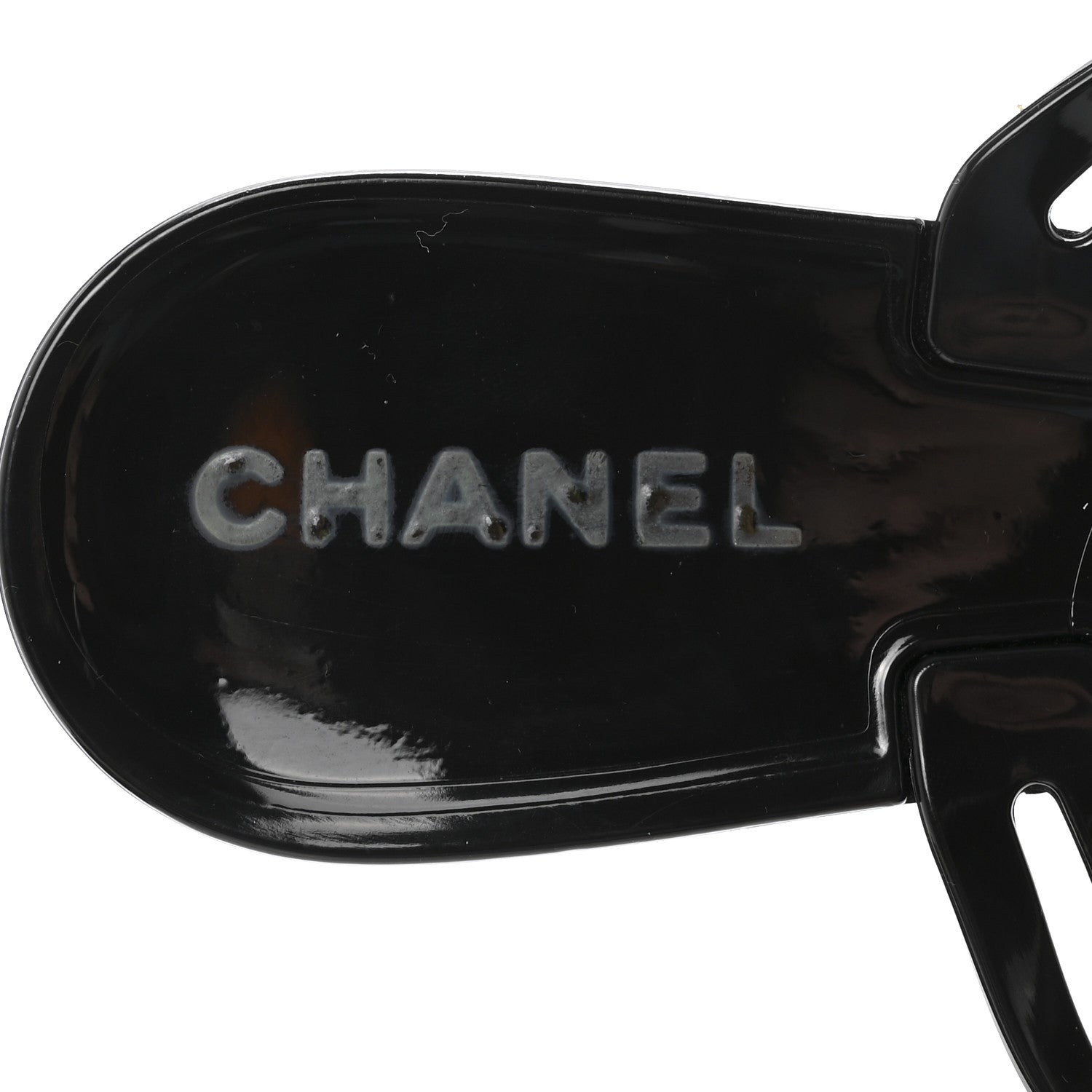 Chanel Jelly Camellia Thong Sandals 38 Black Ivory 8 of 8