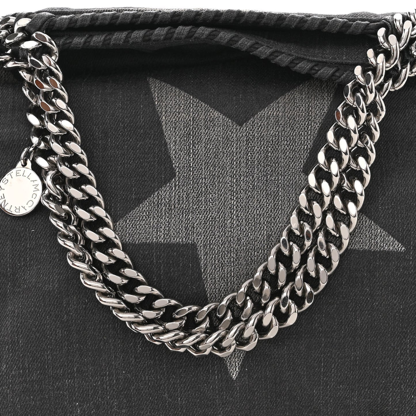 Denim Star Mini Falabella Tote Black