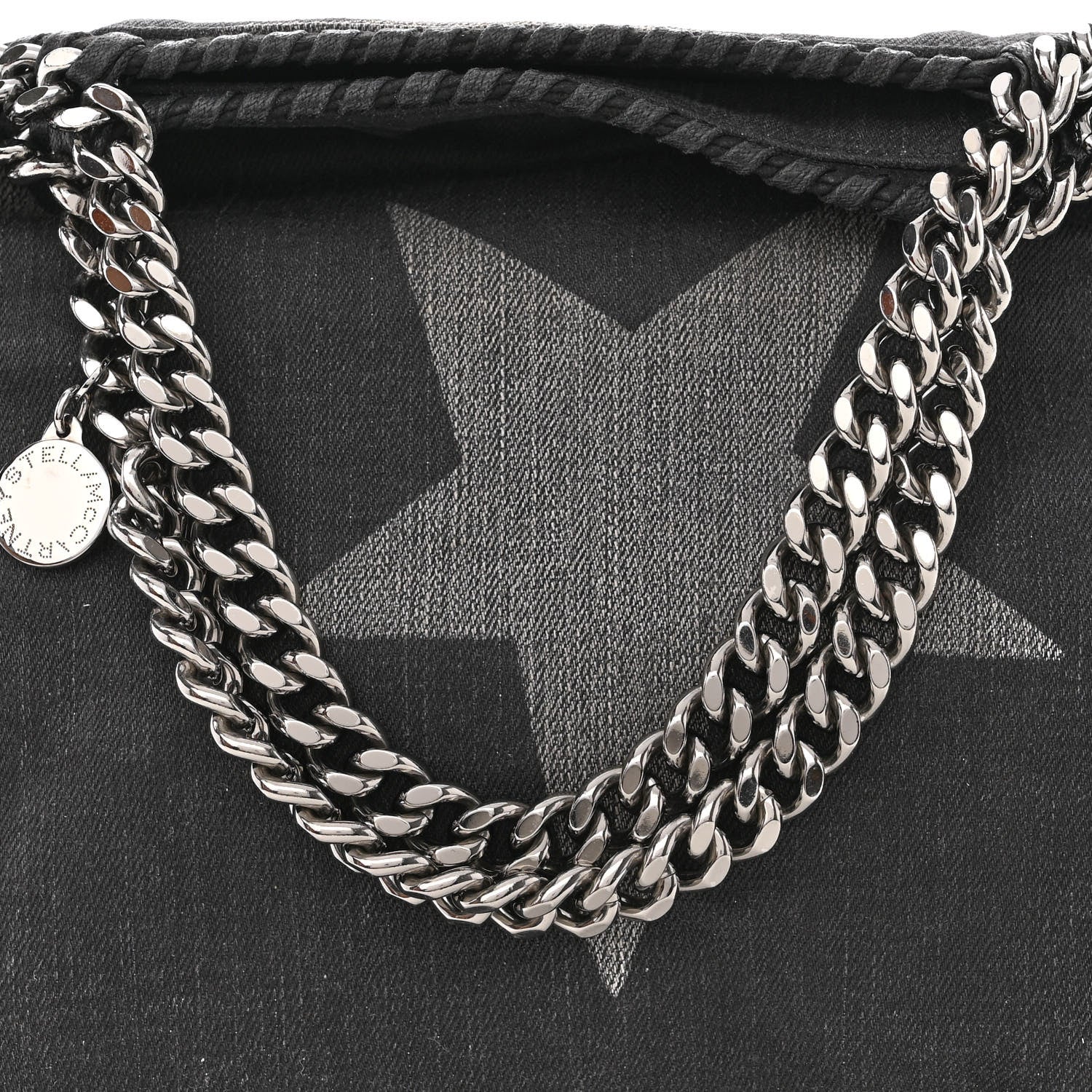 Stella McCartney Denim Star Mini Falabella Tote Black 10 of 12