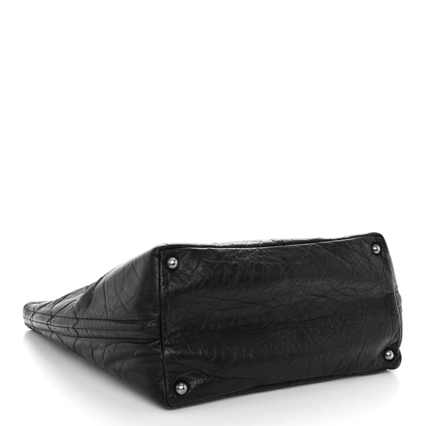 Calfskin Small Shopping in Moscow Tote Black