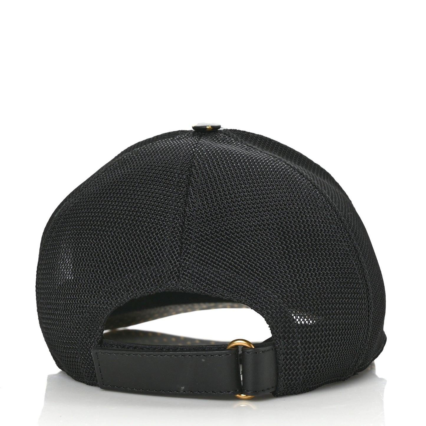 X SEGA Calfskin GUCCY Stars Baseball Hat L Black Gold