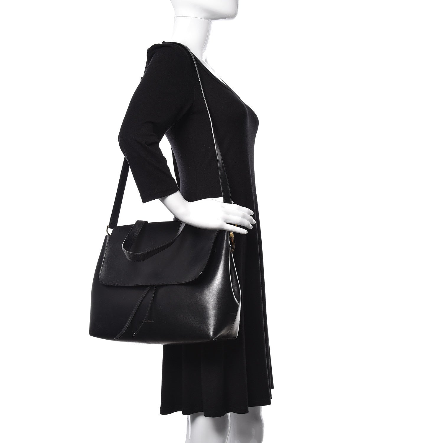 Mansur Gavriel Calfskin Lady Bag Black Flamma 5 of 26