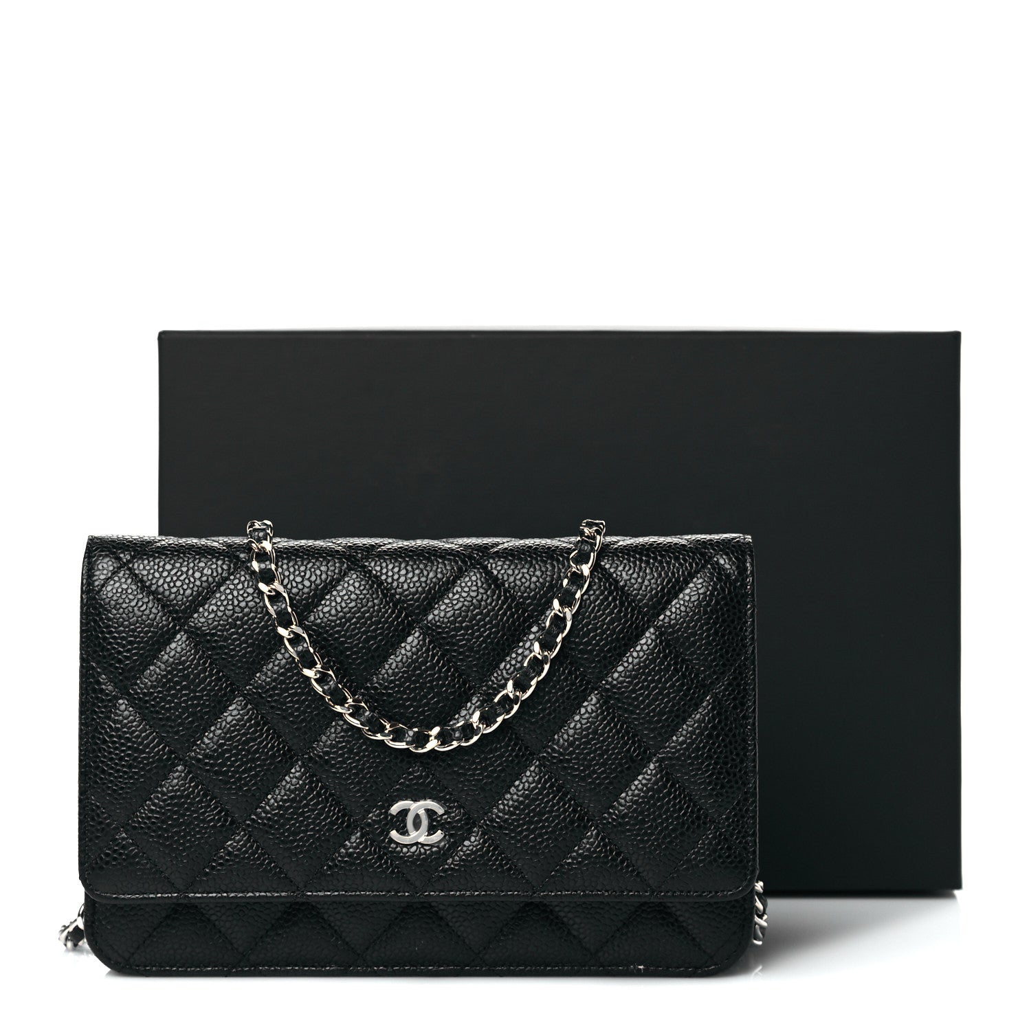 Chanel Caviar Quilted Wallet On Chain WOC Black 12 of 12