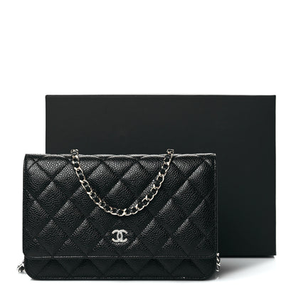 Chanel Caviar Quilted Wallet On Chain WOC Black 12 of 12