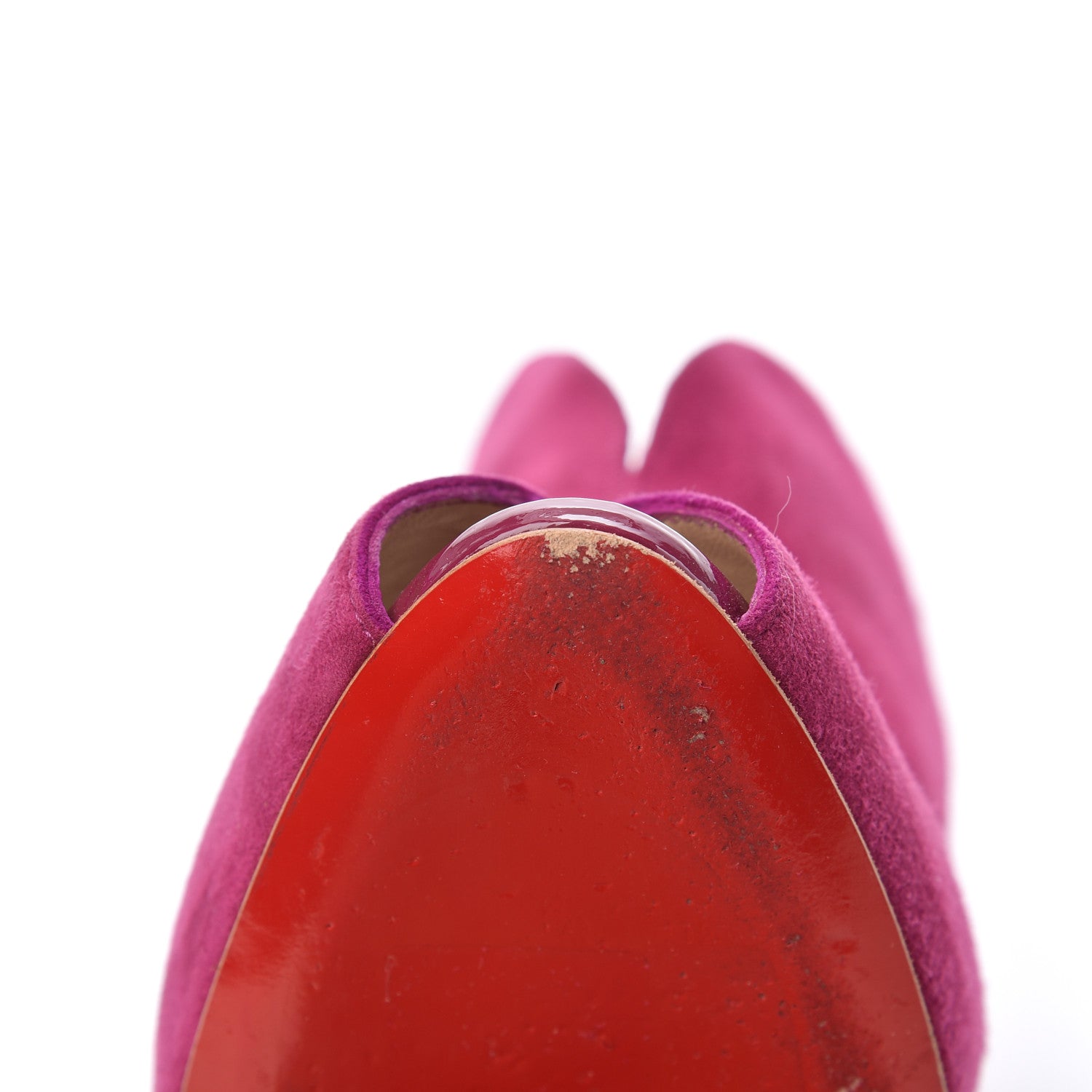 Christian Louboutin Veau Velours Chester Fille 120 Ankle Bootie 38.5 Fuchsia 14 of 15