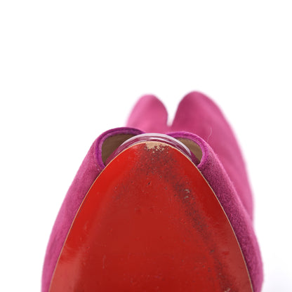 Christian Louboutin Veau Velours Chester Fille 120 Ankle Bootie 38.5 Fuchsia 14 of 15