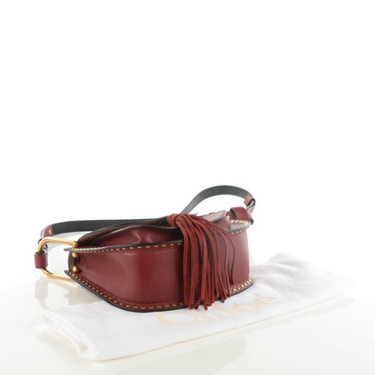 Chloe Calfskin Braided Small Hudson Shoulder Bag Sienna Red 4 of 7