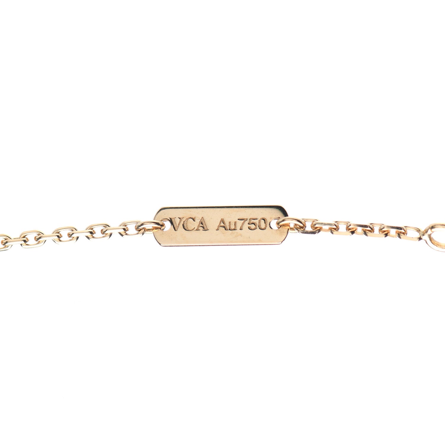 Van Cleef & Arpels 18K Yellow Gold Mother of Pearl Vintage Alhambra Pendant Necklace 4 of 6