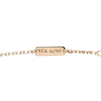 Van Cleef & Arpels 18K Yellow Gold Mother of Pearl Vintage Alhambra Pendant Necklace 4 of 6