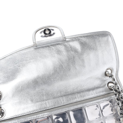 Chanel Vinyl Large Ice Cube Flap Silver 13 of 14