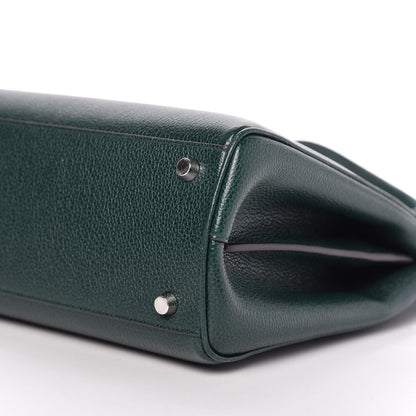 Gucci Grainy Calfskin Small Zumi Top Handle Bag Vintage Green 7 of 9