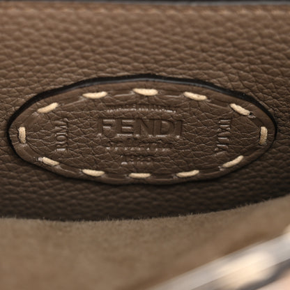 Fendi Vitello Granato Camoscio Selleria Macro Stitchings Small Peekaboo I SEE U Satchel Tartufo 6 of 9
