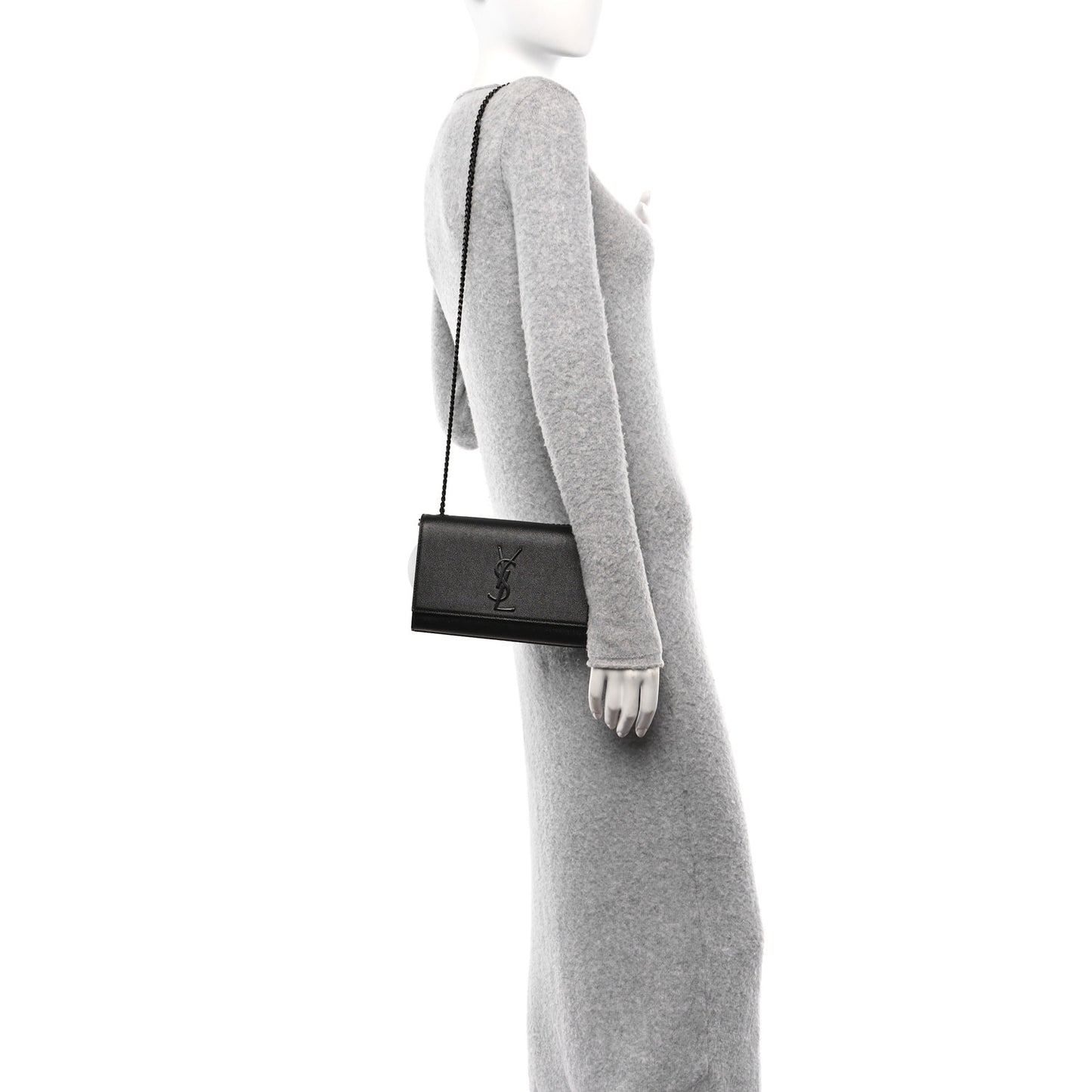 Grain De Poudre Small Monogram Monochrome Kate Satchel Black