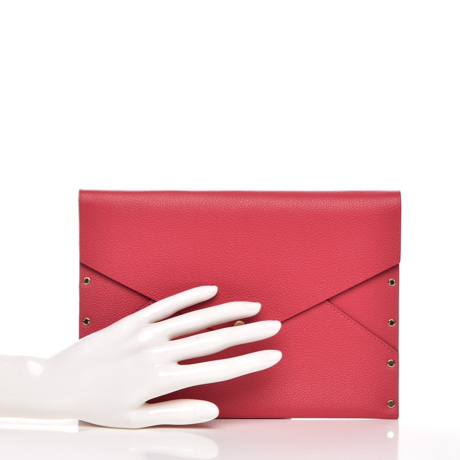 Louis Vuitton Cuir Rivets Enveloppe Fuchsia 2 of 6