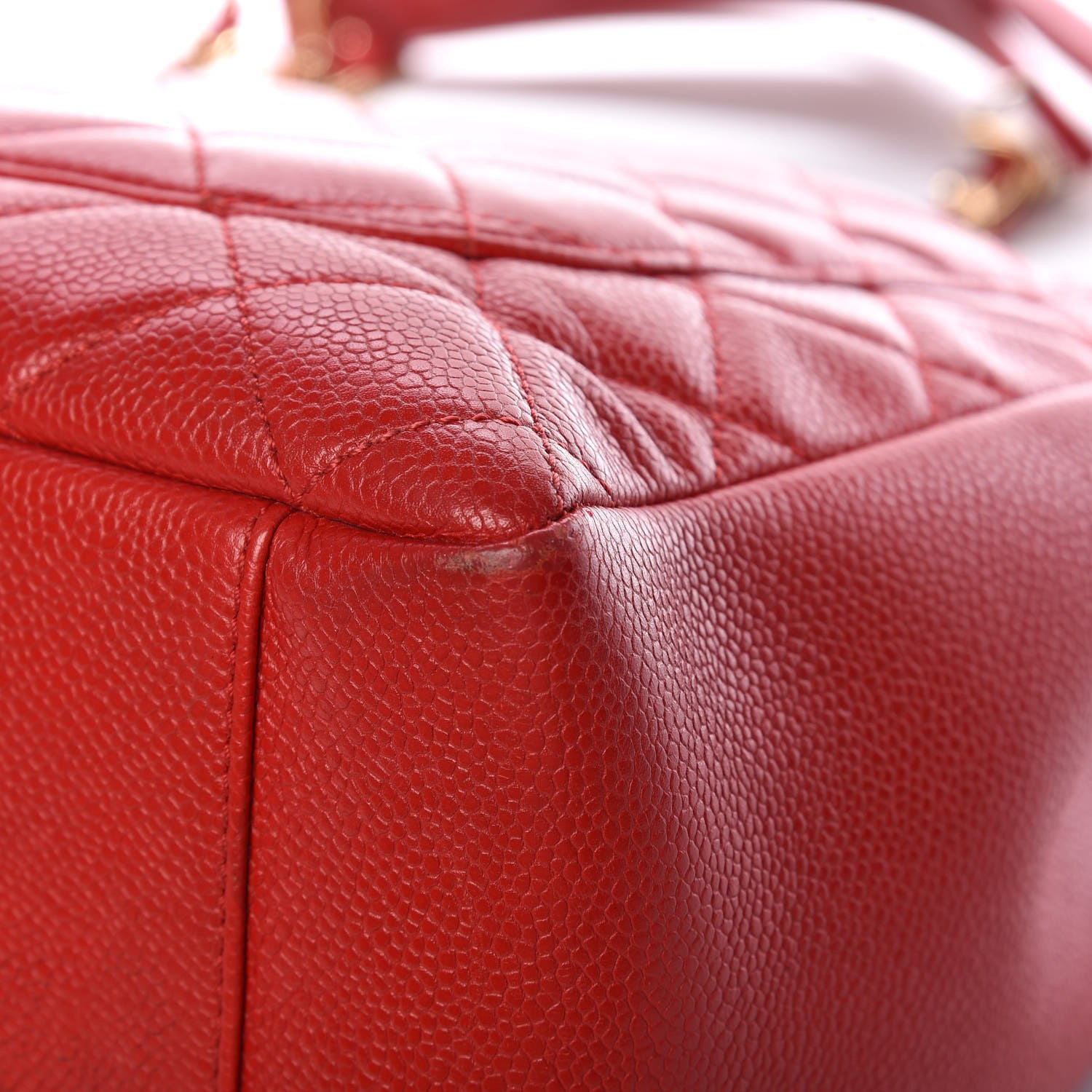 Chanel Caviar Quilted Grand Shopping Tote GST Red 19 of 19