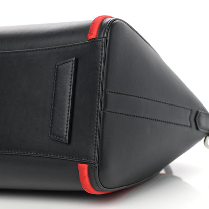 Givenchy Calfskin Small Embroidered Frame Antigona Black Red 10 of 11