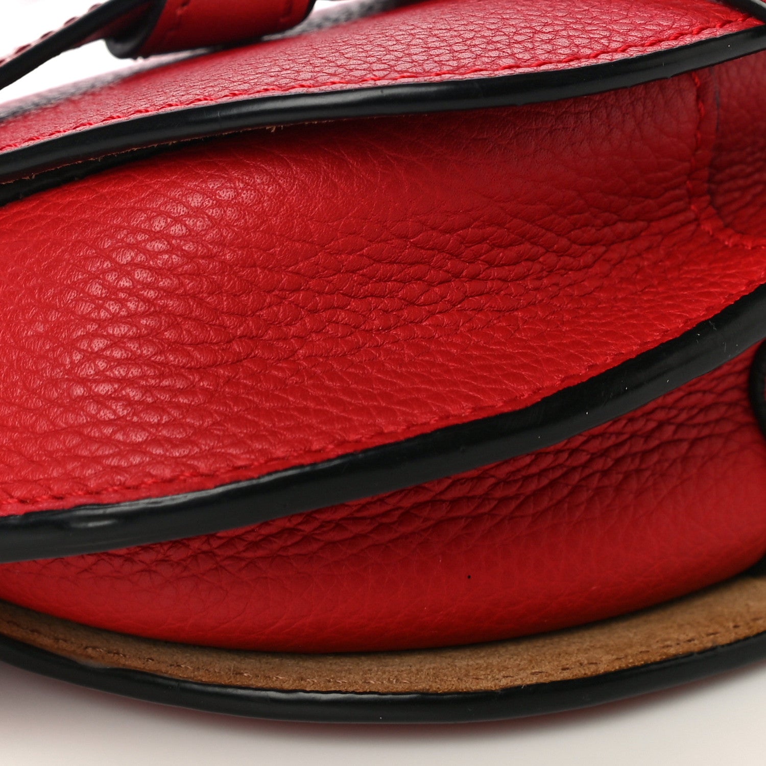 Loewe Grained Calfskin Mini Gate Crossbody Bag Scarlet Burnt Red 8 of 9