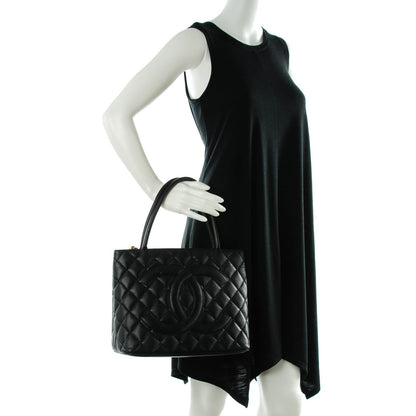 Chanel Caviar Quilted Medallion Tote Black 2 of 7