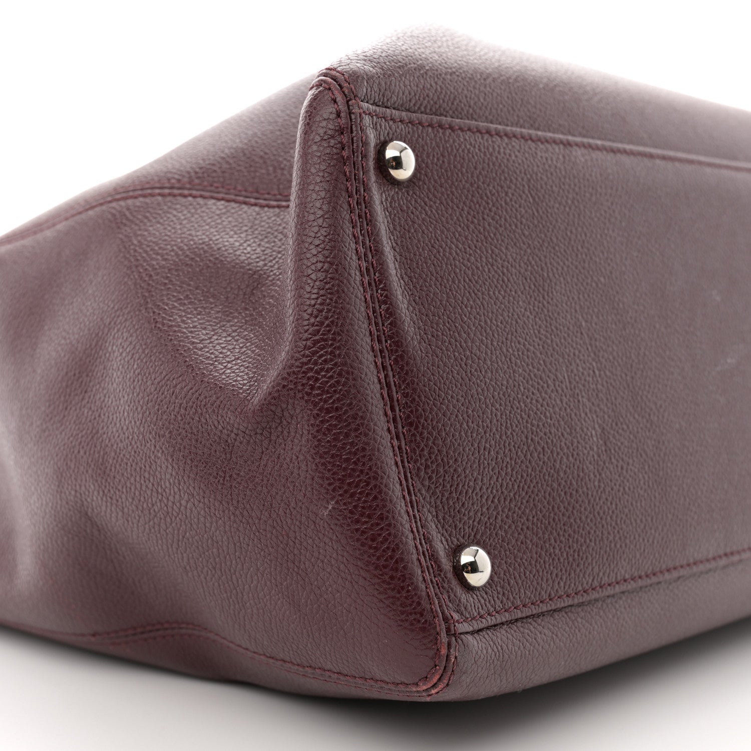 Chanel Calfskin Cerf Executive Shopper Tote Burgundy 10 of 15