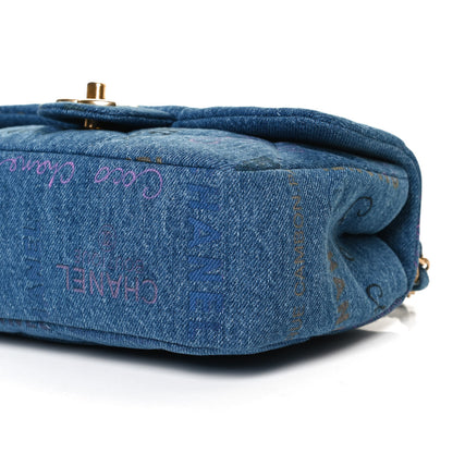 Chanel Denim Quilted Mini Denim Mood Rectangular Flap Blue Multicolor 10 of 12