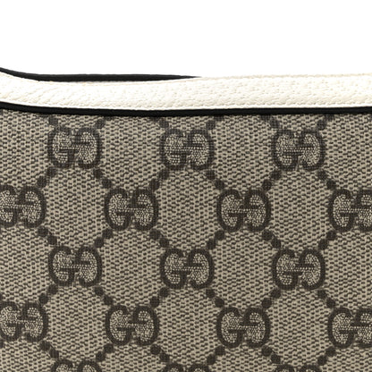 Gucci GG Supreme Monogram Textured Dollar Calfskin Web Mini Ophidia Half Moon Hobo Beige Ebony Mystic White 8 of 10