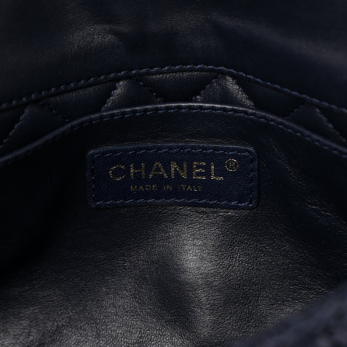 Woven Nylon Medium Single Flap Blue