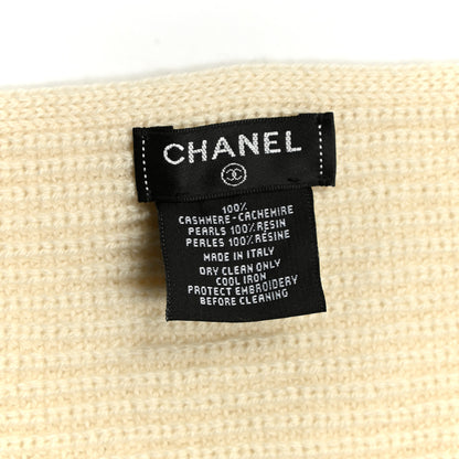 Chanel Cashmere Signature Stole Ivory 3 of 3