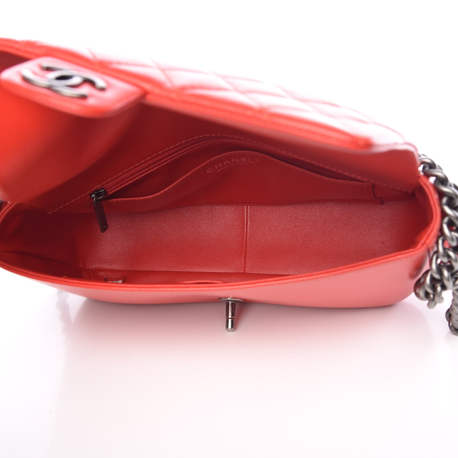Chanel Calfskin Quilted Large Rock My Shoulder Flap Red 5 of 8