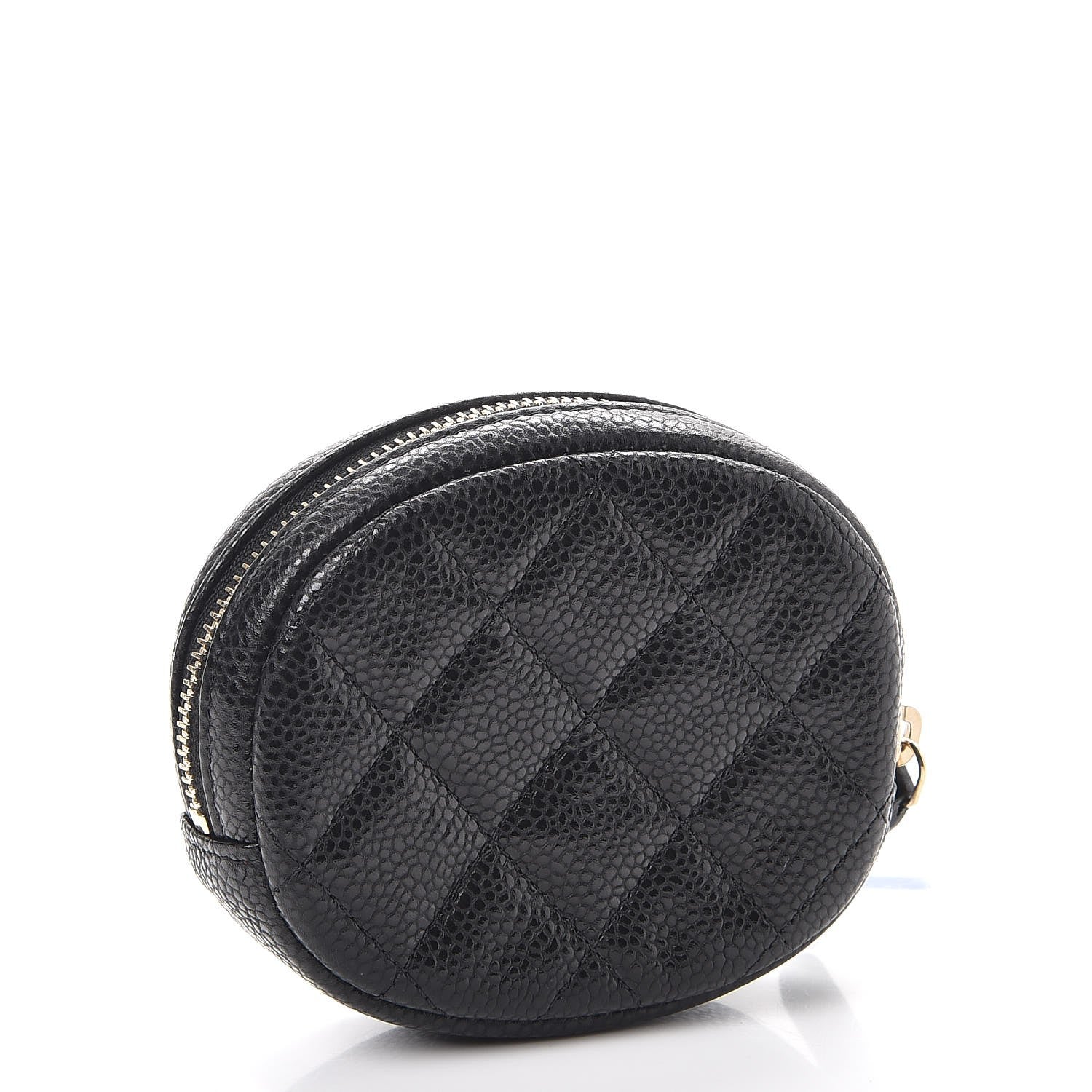 Chanel Caviar Quilted Zip Around Classic Coin Purse Black 3 of 8